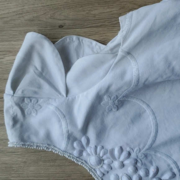 Lilly Pulitzer White Pearce Embellished Embroidered Shift Dress 12 - Picture 7 of 7